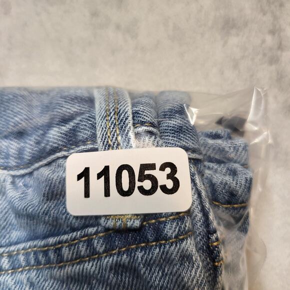 Arizona Jeans Womens 7 Blue Distressed High Rise Wide Leg Ripped Denim Pants - Picture 10 of 10